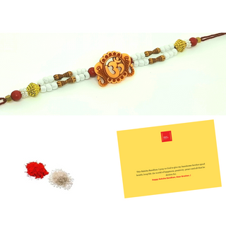 Aum Rakhi_2 line_CC015 with Roli Chawal