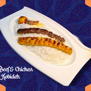 Chelo Beef and Chicken Kabab Kobideh