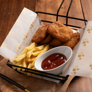 Basket of home-made chicken nuggets