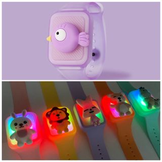 LED watch with insect repellent - purple bird