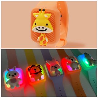 LED watch with insect repellent - orange giraffe