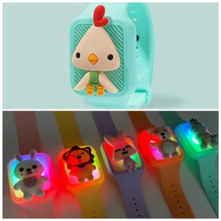 LED watch with insect repellent - green chicken