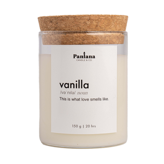 ທຽນຫອມກິ່ນວະນິລາ 150g Vanilla Scented Soy Wax Candle 