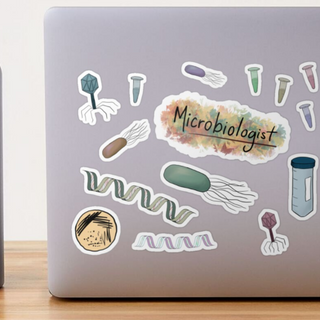 Microbiology Themed Sticker Sheet (15 Stickers Total!) (Great Deal!)