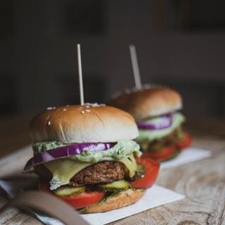 Veg Burger With Avocado Mash